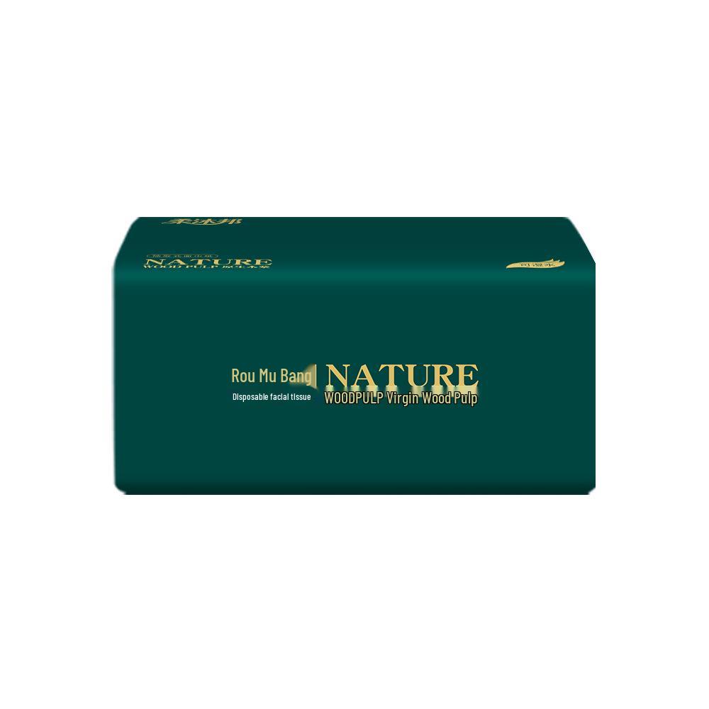 Large Pack Raw Wood Tissue, 500 Sheets, Napkin Paper, Toilet Paper [Real Board Brick Tissue]