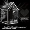 Clear Acrylic Reptiles Terrarium Breading Box With Removable Top Lid Ventilation Hole 12x12x20cm For Science Experiment