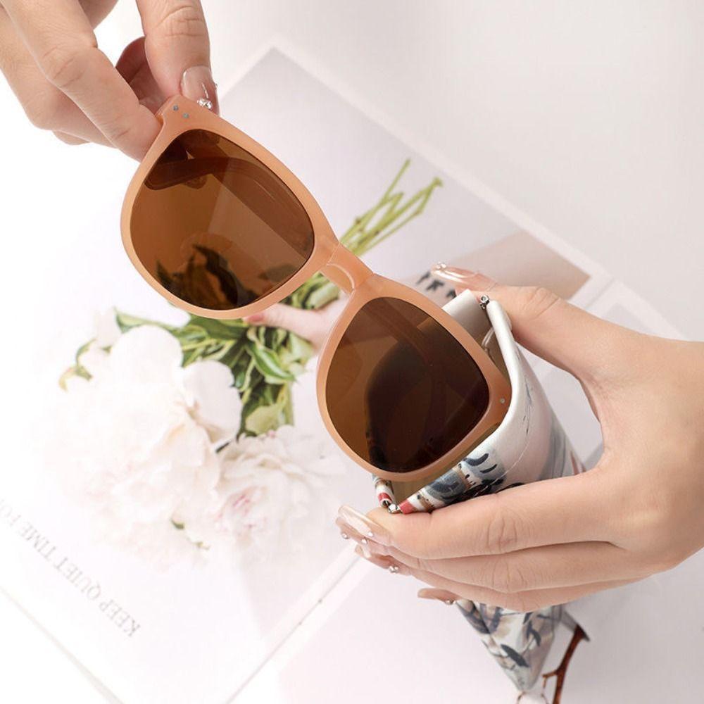 Chinese Ink Painting Pu Leather Glasses Case Flower Lipstick Storage Case Children