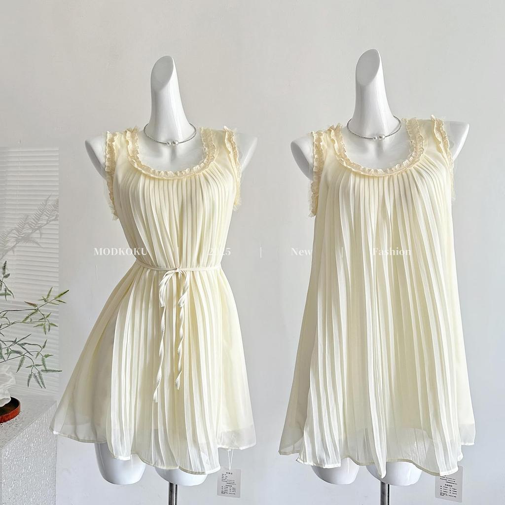 MODKOKU Chiffon Open Mori Size M Women's Dress, Shoulder, French, Gathered, Off-the-Shoulder, Sheer, Princess-Style, Cute, Wedding, Beautiful, Sweet,