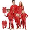 Print Cute Family Set Pajamas, Home Clothes, Family Set Long Sleeve Top Pants Set