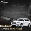 For Volvo XC90 7-Seat 2015-2026 25 24 23 22 21 20 19 18 17 16 Lutehil 3D Car Trunk Mat Cargo Liner Carpet Accessories
