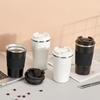 Supply 304 Stainless Steel Double-Layer Thermos Cup Leather Case Coffee Cup Creative Portable Business Gift Cup