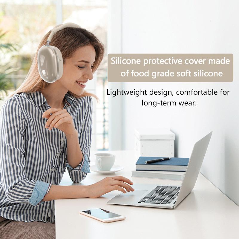 3 In 1 Clear Soft TPU Silicone Skin Protector Ear Cups Case for Airpods Max Airpodmax Anti Scratch Headphones Cover Accessories