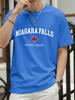 Cascate del Niagara Ontario Canada Stampa Maglietta Per Uomo Moda Estiva Maglietta Cotone Abbigliamento Casual Comoda Morbida Manica Corta