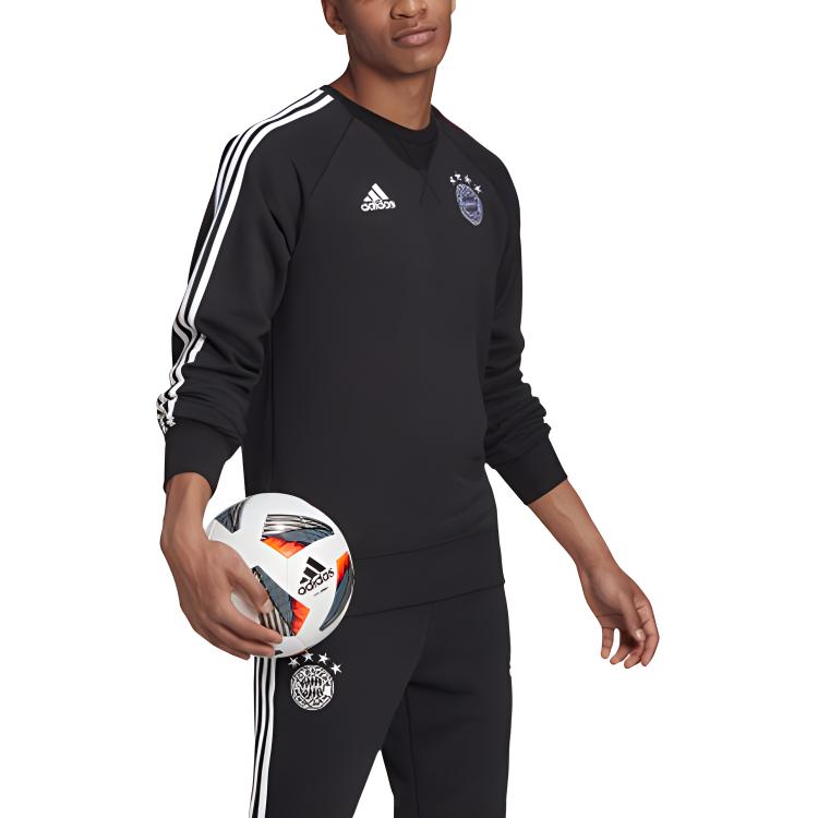 Adidas FC Bayern Munich Sweatshirt Crew Neck Pullover Men Tops Black FR5323