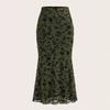 The New Autumn Floral Half-length Fishtail Skirt Is Casual and Versatile, Outlining A Graceful Figure