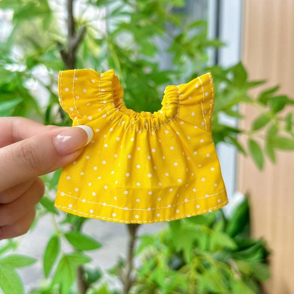 

Fashion Doll Jeans Dresses Multistyles Dot Printed Dresses Cotton Doll Tops for 10cm Cotton Dolls 1