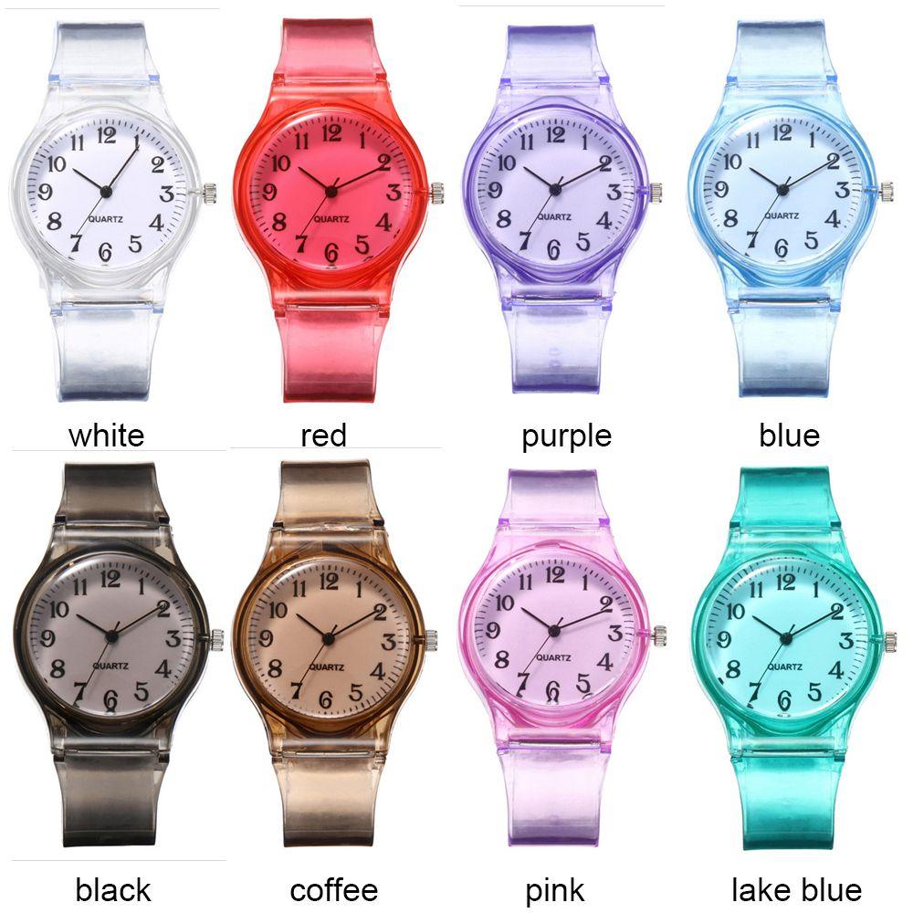 Practical Gifts Women Jelly Quartz Watch Silicone Wristwatch Candy Wrist Watch Student Clock
