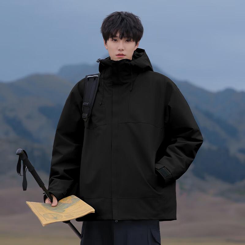 MEDE Herren 3-in-1 Outdoorjacke mit Kapuze