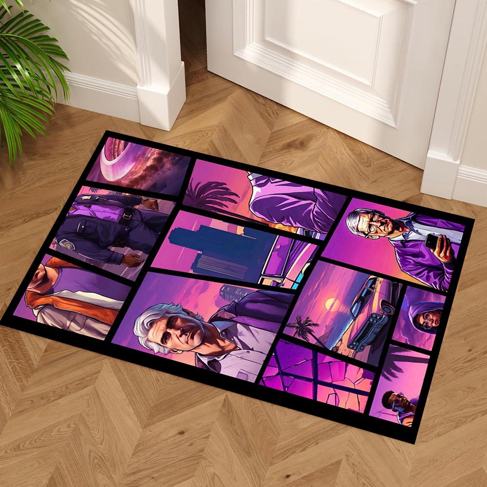 Grand Theft Auto Floor Mat Perfect for Kitchen Dining Room Hallway Living Rooms Antislip Carpet Anime Office Decor Spiritual Gift
