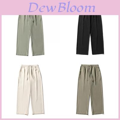 Ice Silk Cool Touch Mens Casual Pants With Elastic Waist For Summer Comfort