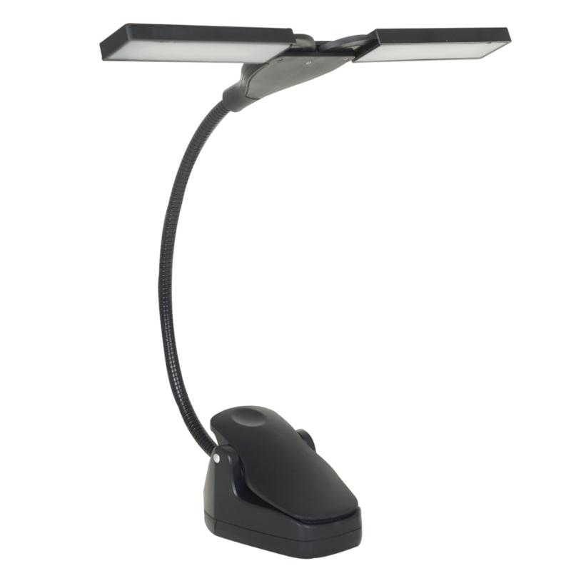 

Rechargeable Double Lamp Music Stand Light Flexible Clip on Reading Light Book Lamp for Eye Protection Perfect for Piano 1