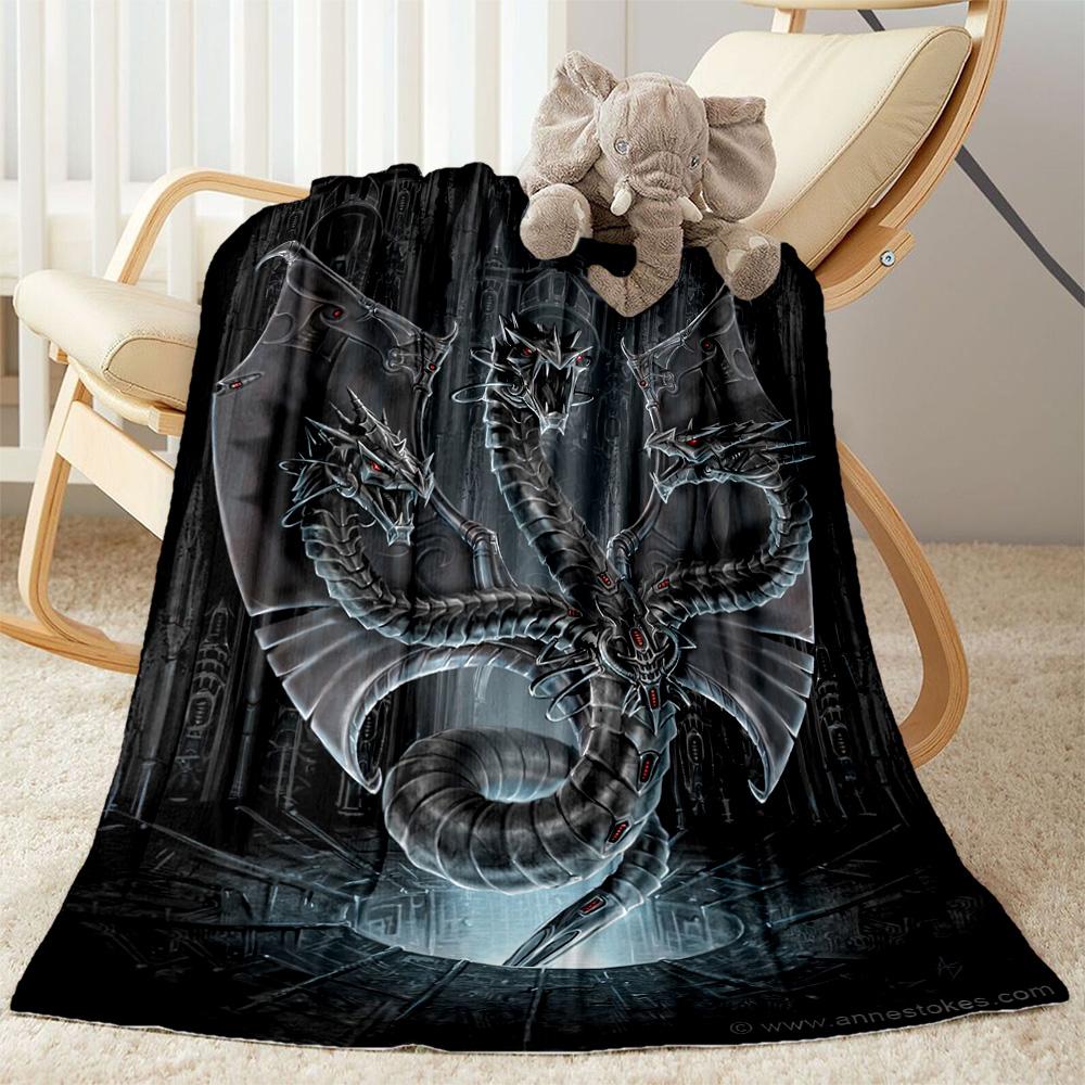 Gothic Style Blanket Soft & Cozy Perfect for Seaside Bed Office Four Seasons Multipurpose Playful Design Gift for Travel Home Birthdays