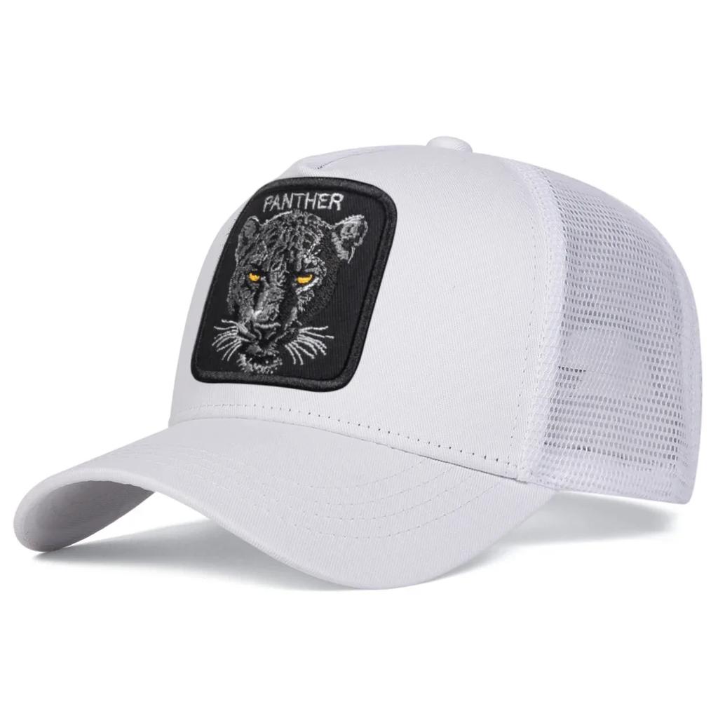 Rete Baseball Cucitura Ricamata Pantera Genere Neutro Donne Uomini Per Cappellini Primavera Estate Esterno Regolabile Cappelli Casual Cappello Parasole Sport