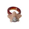 Women's Retro Star Acetate Planet Ring: Minimalist Design with High-End Luxury
