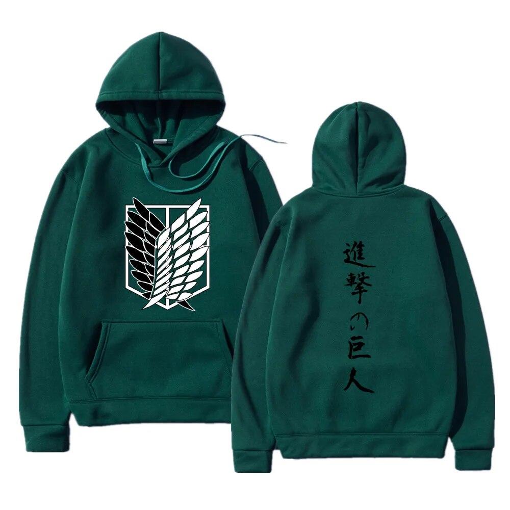 Attack on Titan Hanorace de modă unisex Hanorace cu glugă cu glugă unisex Anime japonez Pulovere Topuri Shingeki No Kyojin Haine cu glugă unisex