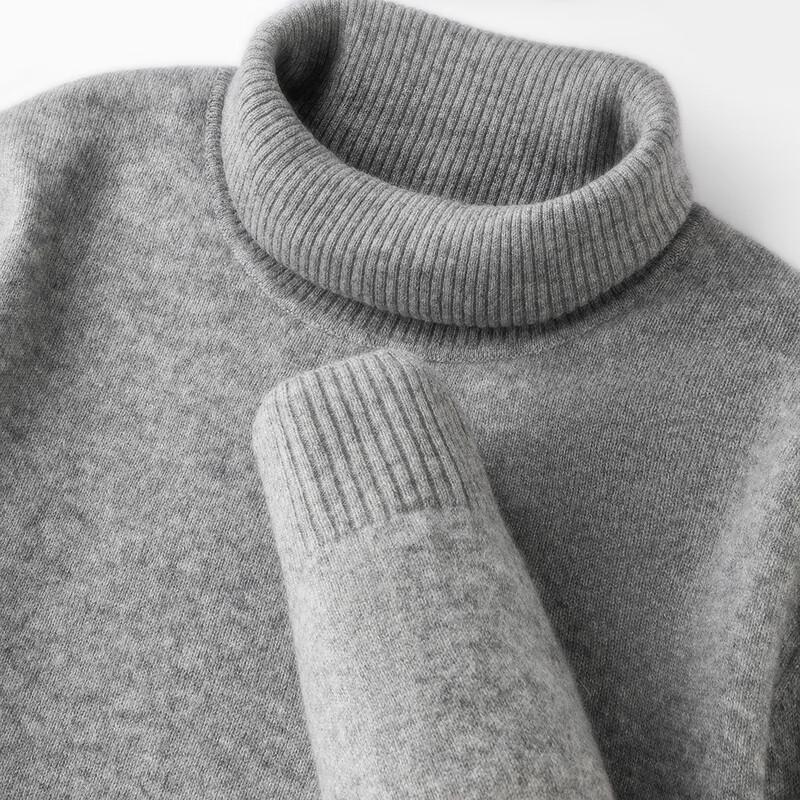FAPAI Men's Reversible Turtleneck Cashmere Sweater