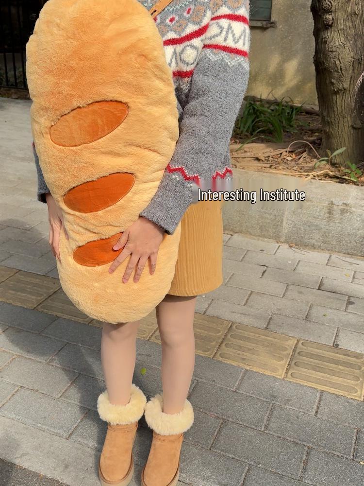 Poduszka Zagłówek Chleb Bagietka - Długa Poduszka do Spania, na Kanapę i Dekoracyjna