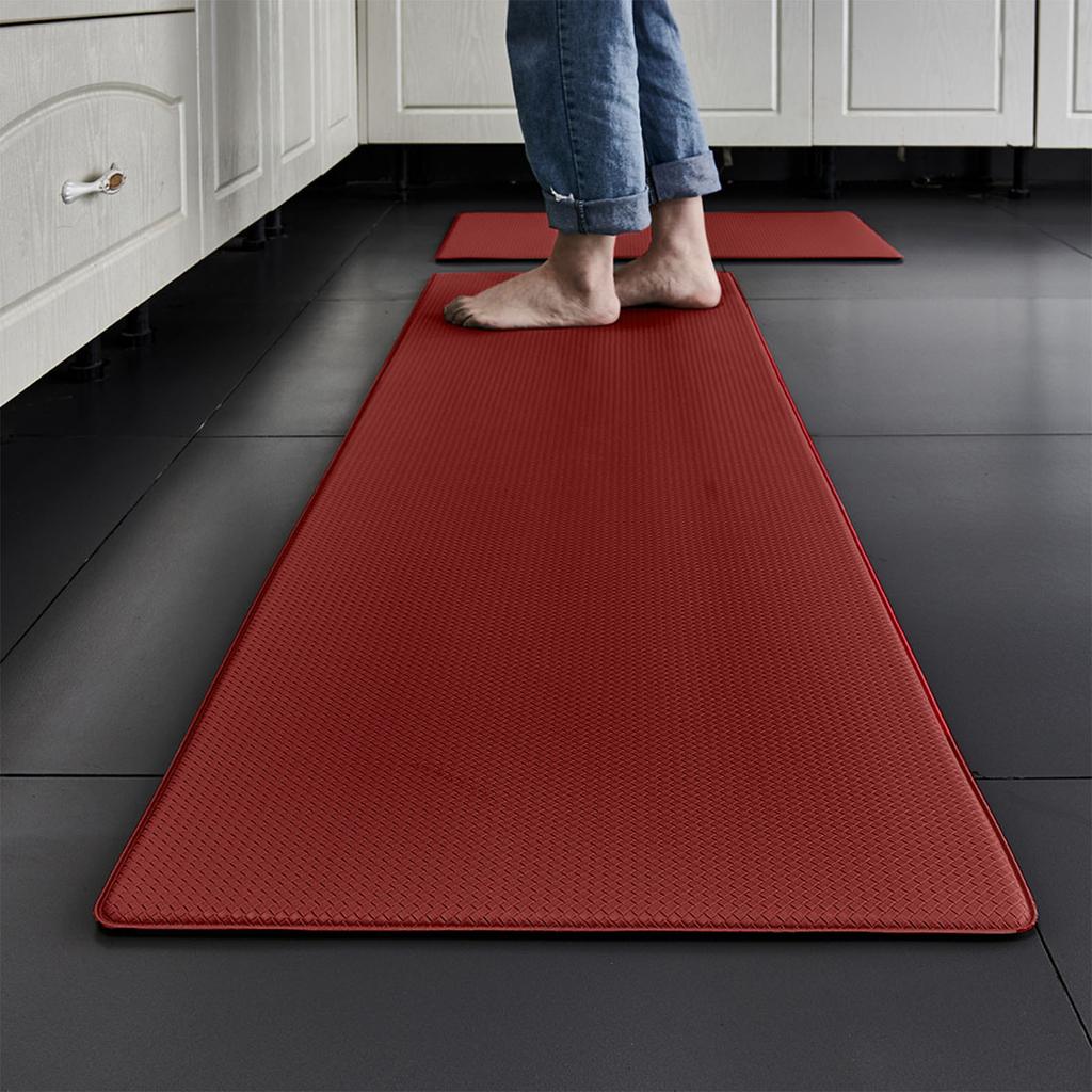 Thick PVC Leather Kitchen Floor Mat With Long Waterproof And Slip Foot Pad