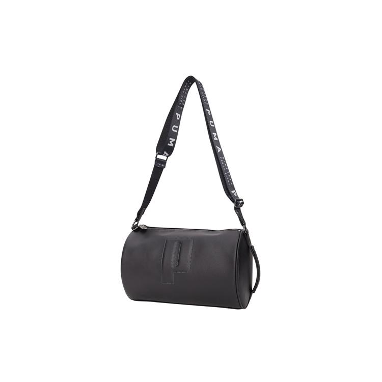 

New PUMA Fabric Cylinder Bag Portable Crossbody Bag Shoulder Bag Women s Black 078169-01 29.0*9.4*24.1CM