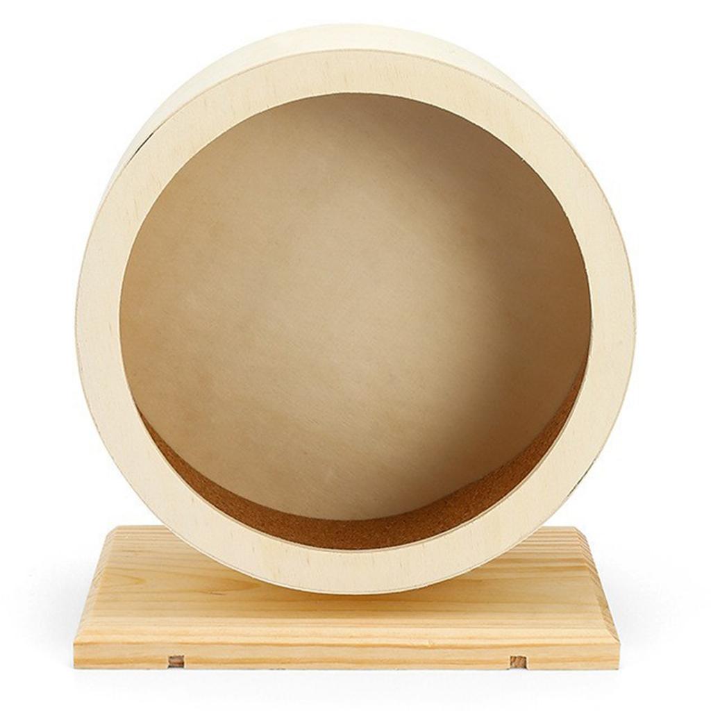 Leises Holz Hamster Laufrad mit Korkauskleidung für Sichere und Komfortable Kleintier Bewegung Unterhaltung Rollenspielzeug