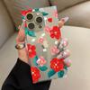 Square Back Tube Protection Clear Case For iPhone 11 14 Pro Max 12 13 15 Plus 16 ProMax Anti-Oxygen,Manping Mountain Camellia Pattern Casing