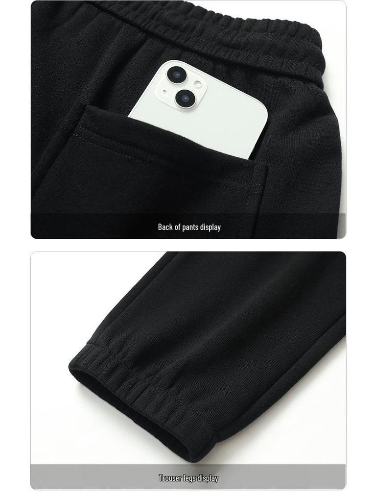 Men's Elastic Waist Sportswear Cuffed Sweatpants - Casual Spring/Autumn Long Pants