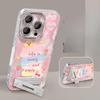 Cute Paint Rabbit Is Suitable for Apple 16 Tulle Phone Cases, Huawei P70 High-end 15 with Stand 14/13pm