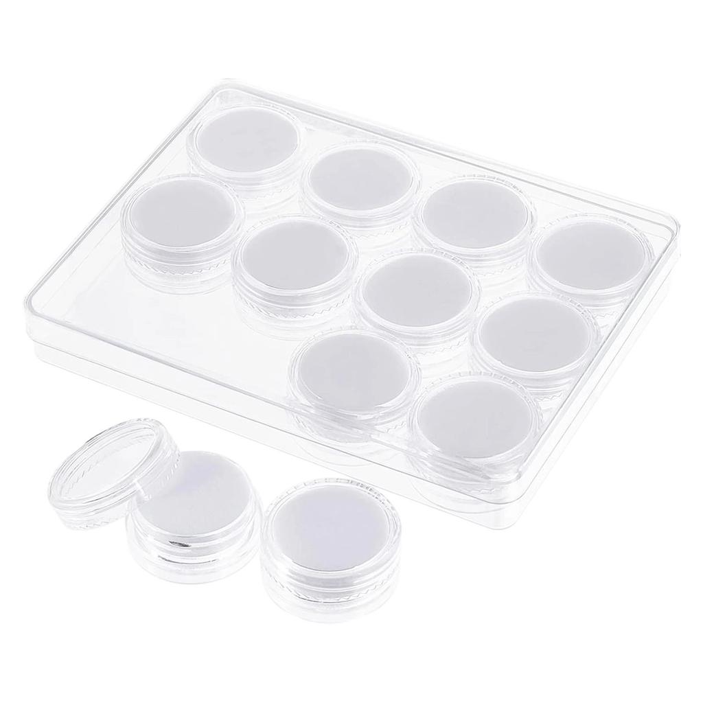 12 Slot Acrylic Transparent Round Gemstone Display Tray With Soft Foam Protective Jewelry Storage Case For Loose Diamonds Coins
