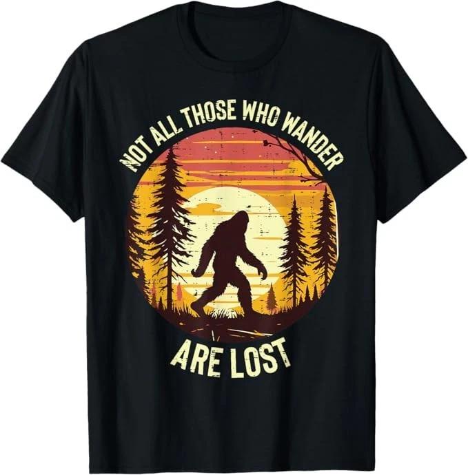 Bigfoot Not All Who Wander are Lost Sasquatch Kids T-Shirt 120