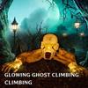 Fantasma Rampicante Elettrico di Halloween Testa Calva Occhi Luminosi Zombie Rampicante Figura Realistica Mobile Stanza degli Enigmi Fantasma Rampicante