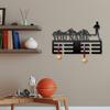 Metal Medal Holder Wall Display Jogger Marathon Organizer Premium Iron Art with Hooks