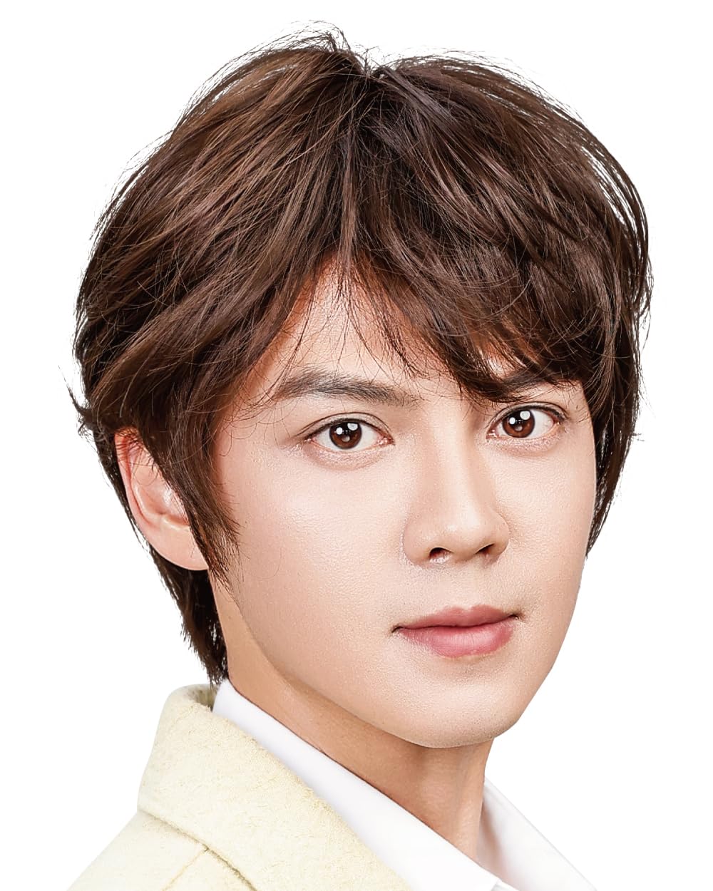 

TefuRe Профессиональный Короткий Медицинский Легкий Матовый Один Размер Подходит Включает Парик для Редеющих Волос Седые Волосы Красивый Короткий Парик Мужской Парик, Парик, Использовать,