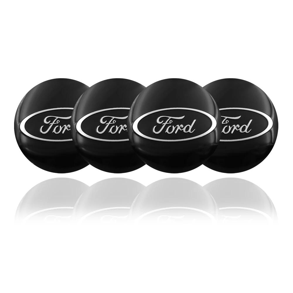 BAYX7 56mm Car Wheel Center Hub Stickers Center Caps Decal Tire Rim Sticker Decoration For Ford Mustang Fiesta Mondeo Fusion Kuga