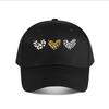Heart Shaped Leopard Plaid Vinyl Stickers Baseball Cap Fashion Unisex Sunhat Womens Outdoor Sports Snapback Cap
