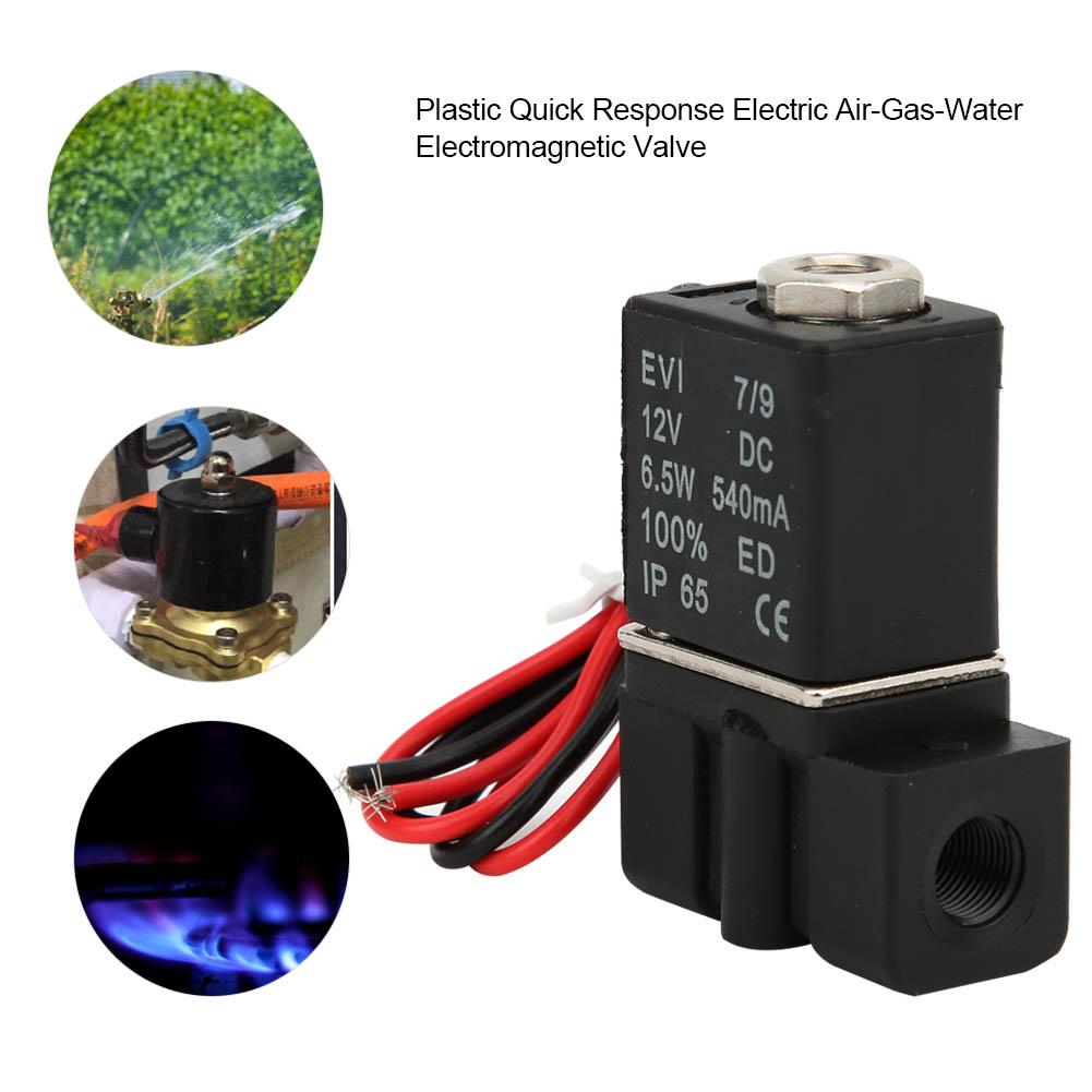 Electrovalvă electrică solenoidă din plastic cu răspuns rapid 12V DC 2 poziții 2 căi aer apă ulei G18