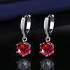 Elegante Mode Kwast Zesklauw Twee Karaat Imitatie Moissanite Oorbellen voor Vrouwen