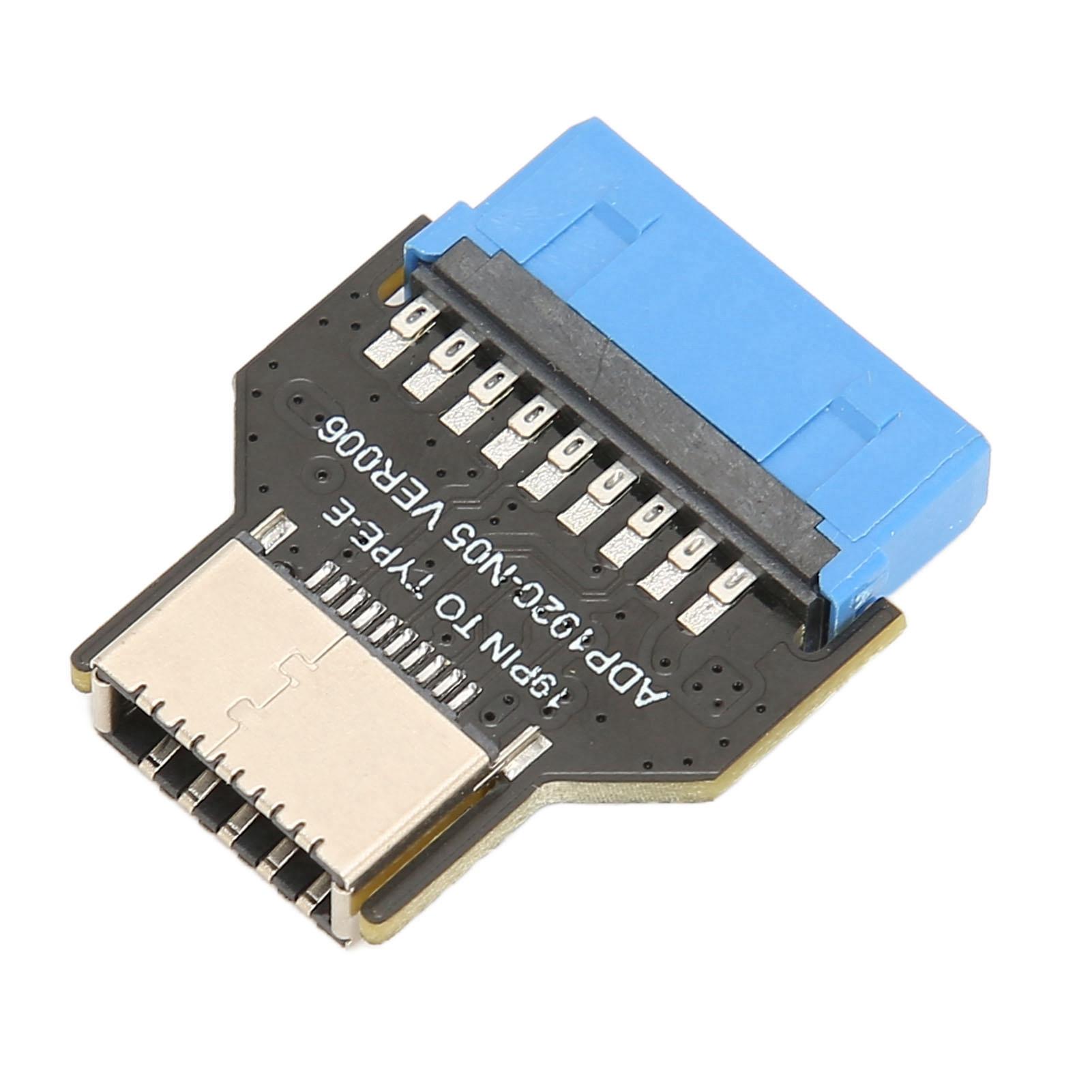 

Адаптер передней панели USB 19PIN USB3.0 к Type C Передний интерфейс A Key Адаптер USB 3.0 19PIN для материнской платы ПК 19PIN к