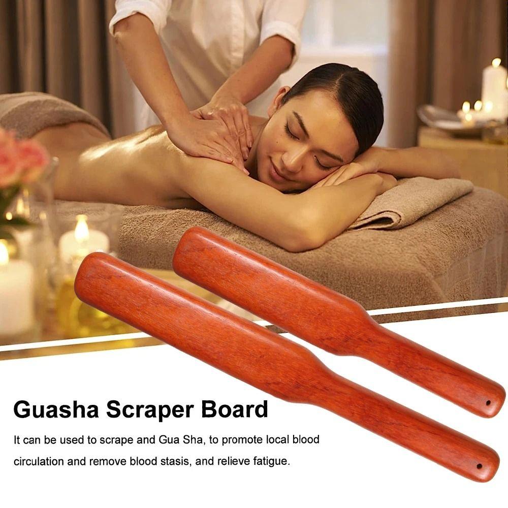Handheld Guasha Wood Stick Solid Wood Lymphatic Drainage Massager  Self Treatment
