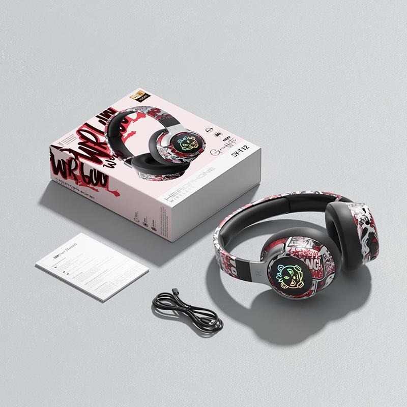 

2025 гарнитура bluetooth игровая граффити гарнитура длительное время работы от батареи беспроводная