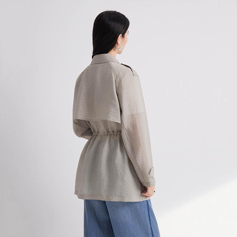JESSIE Drawstring Waist Trench Coat