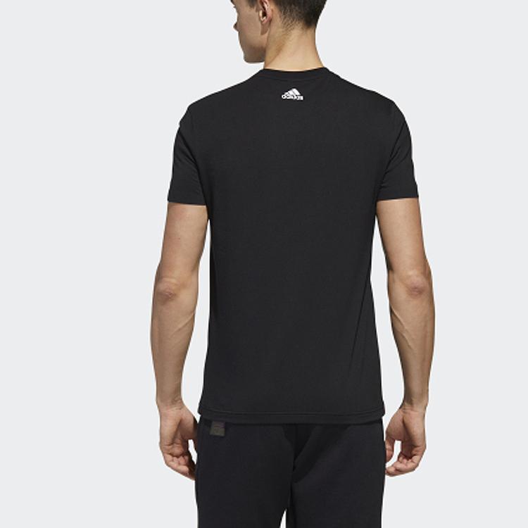 Adidas Minimalist Logo Solid Color Short Sleeve T-Shirt Men Tops Black GL5623