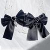 Cute Sweet Girly Dark Bow Hair Clip Bow Cross Gothic Y2K-style Bow Bunches Accessories Sweet Balletcore