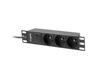 Servers Lanberg  Power Distribution Unit (PDU) 10" 1U 16A 2m 3x French Outlets | PDU-03E-0200-BK