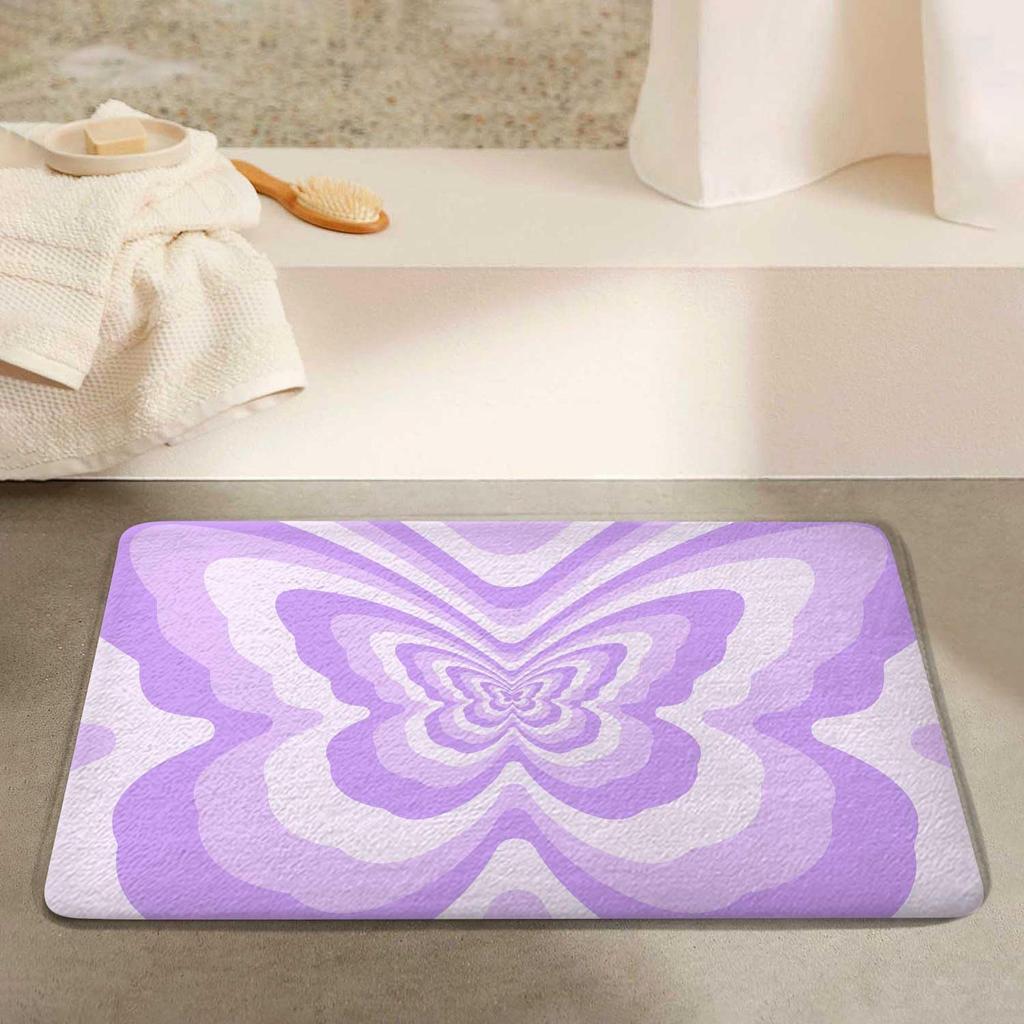 Pink Heart-Shaped Facecloth Carpet Cute Teenage Girl Room Decorative Soft Non-Slip Bathroom Entrance Floor Mats