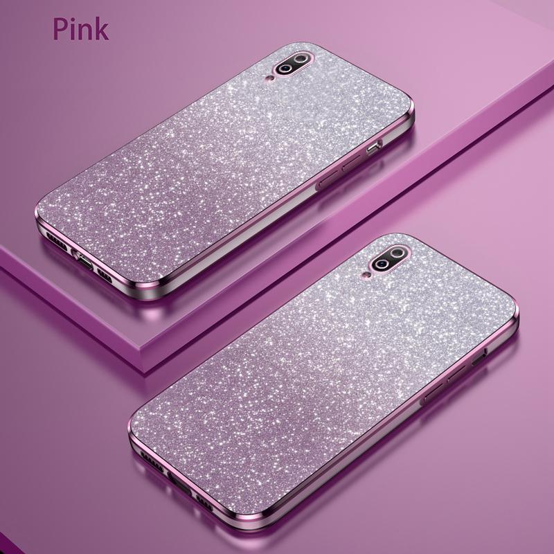 

Роскошный гальванизированный блестящий чехол для телефона VIVO Y93 Для чехла Vivo Y93 противоударный прозрачный мягкий ТПУ задняя защитная крышка For Vivo Y93 розовый