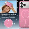 For iPhone 17 Pro Magnetic Case Glitter Design TPU PC PET Drop Proof Phone Cover