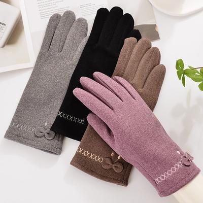 Warme Handschuhe Outdoor Radfahren Winddicht Plus Samt Kältebeständige Handschuhe Touchscreen für Frauen