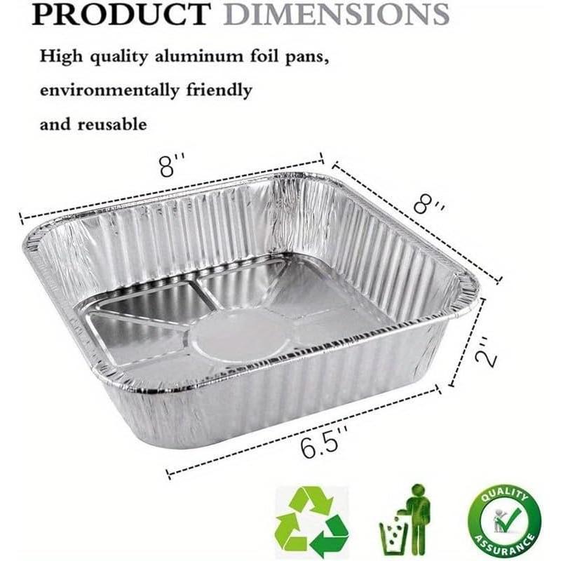 

Алюминиевые кастрюли Ailelan из фольги Одноразовые алюминиевые кастрюли Идеально подходят для приготовления пищи, нагрева, хранения, подготовки пищи, аксессуаров для барбекю